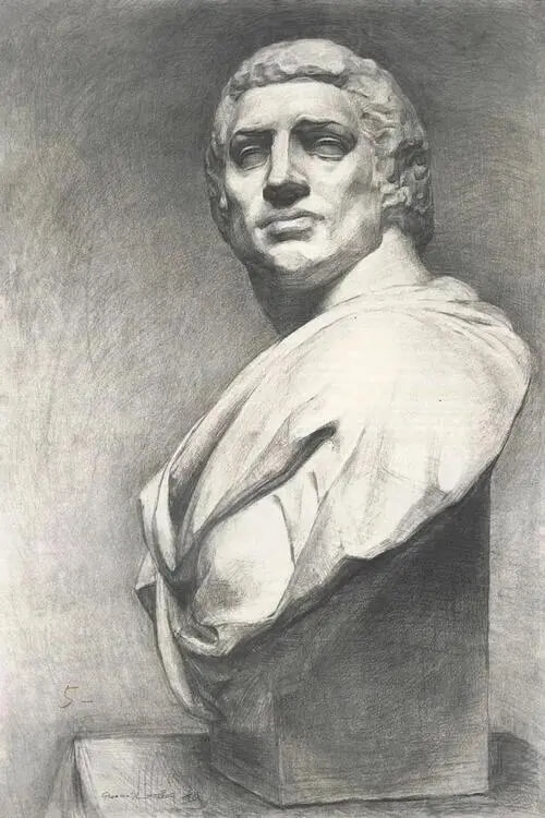 在不同視角和光線下素描石膏頭像會有什么樣的變化 ?2