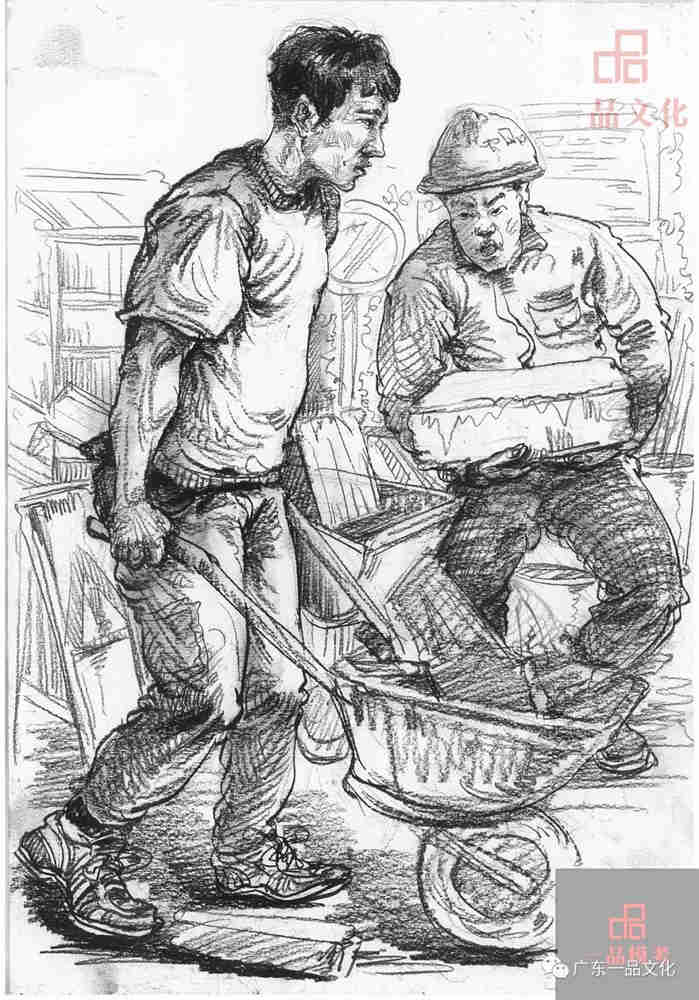 今天廣州十大畫室老師送你近兩年廣東模考速寫高分卷,85