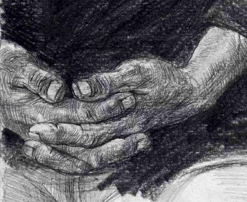 廣州畫室排名前五畫室給你整理了100幅手部刻畫作品拿去臨摹,09